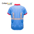 Blaues reflektierendes Tape Work T-Shirt